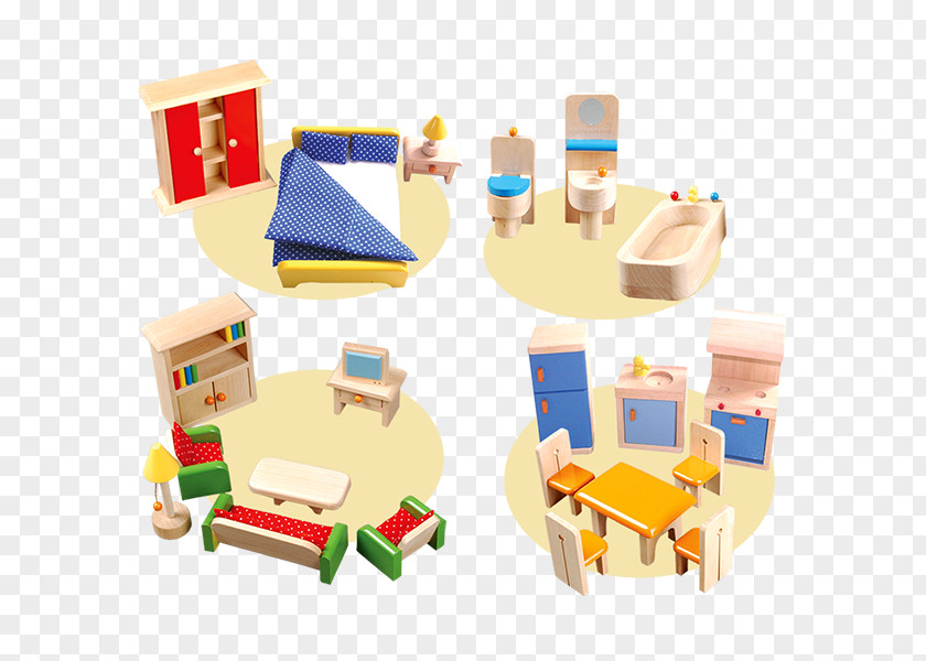 Toy Dollhouse Furniture Table 1:12 Scale PNG