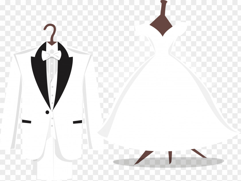 Vector Wedding Tuxedo Dress Suit PNG