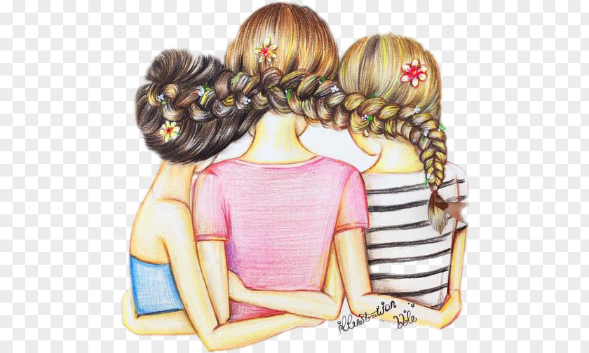 Drawing Best Friends Forever Friendship Image Illustration PNG