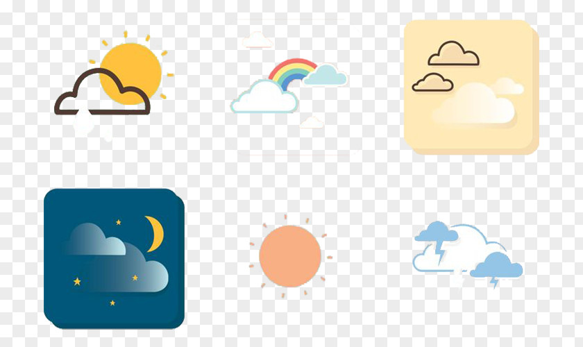 In Fine Weather Night Sun Cloud Icon PNG