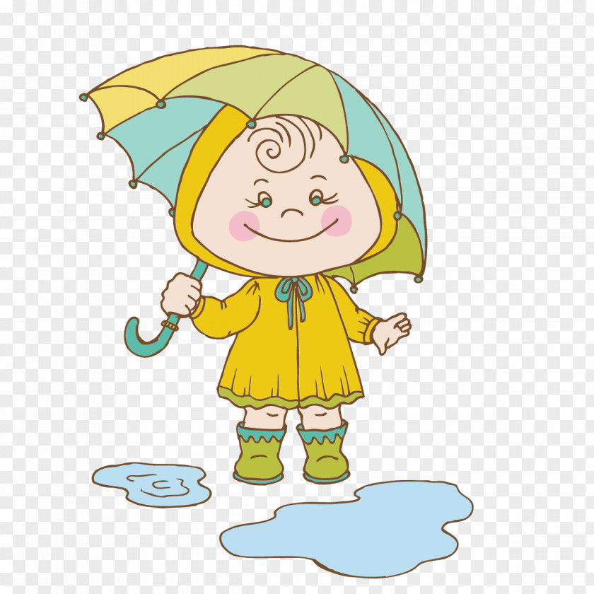 Rainy Day Scene Cartoon Animation Vector Graphics Drawing Image PNG
