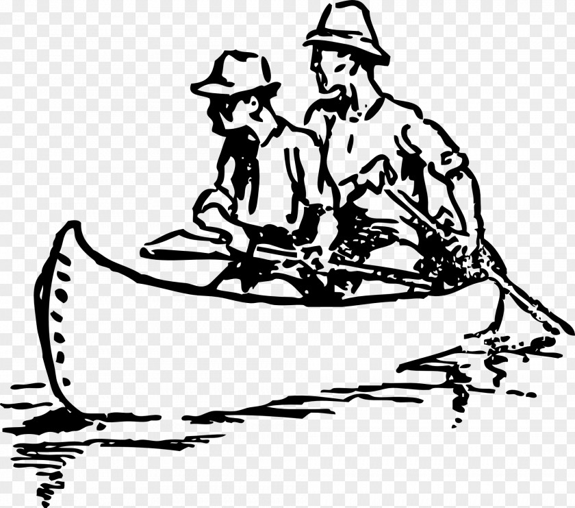 Rowing Canoe Drawing Clip Art PNG