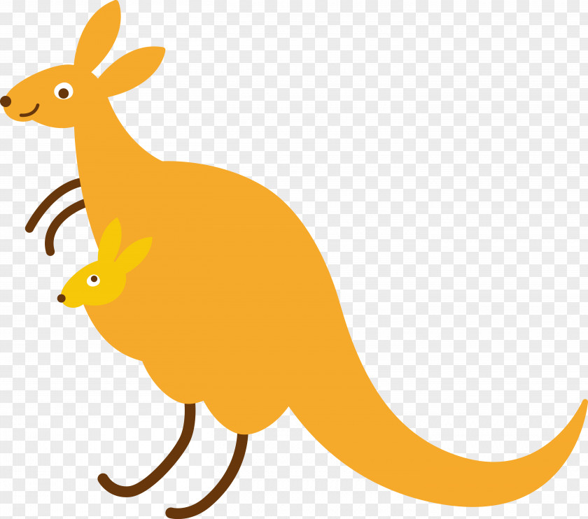 Vector Cartoon Kangaroo Macropodidae Clip Art PNG
