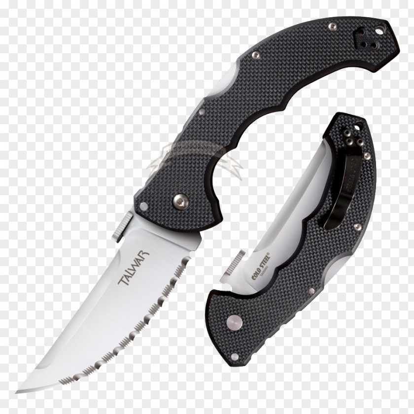 Knife Pocketknife Talwar Cold Steel Serrated Blade PNG
