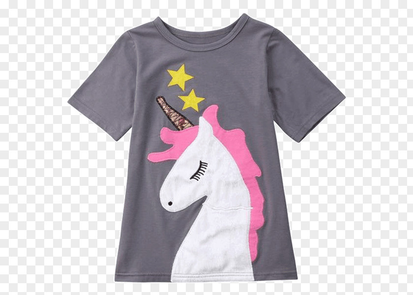 Unicorn Gown T-shirt Dress Children's Clothing Sleeve PNG