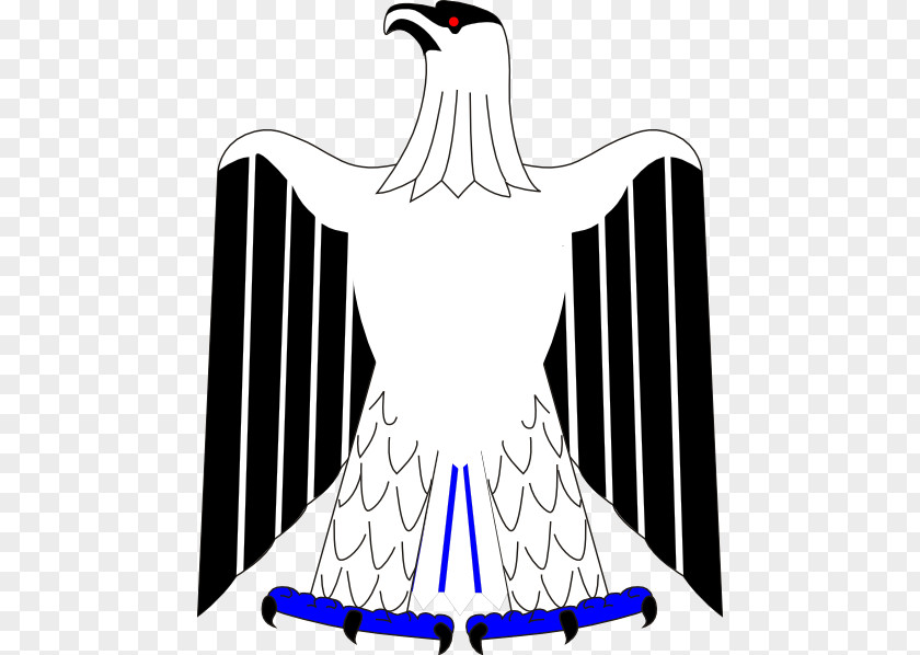 Falcon Vector Outline Of Iraq Coat Arms Iraqi Republic PNG