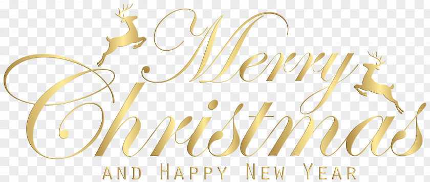 Merry Christmas Gold Transparent Clip Art Image Party PNG