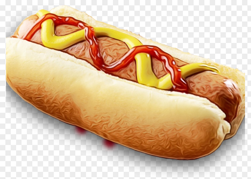 Dodger Dog Saveloy Fast Food Hot Bun Sausage PNG
