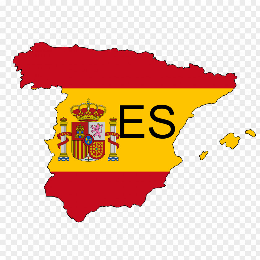 Flag Of Spain Map Stock Photography PNG