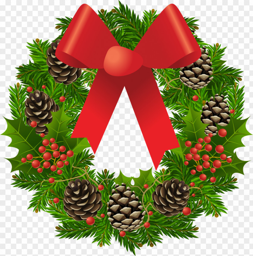 Garland Clip Art Wreath Christmas Day Openclipart Image PNG