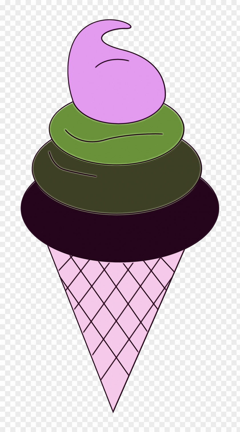 Ice Cream Cone Violet Magenta Pattern PNG