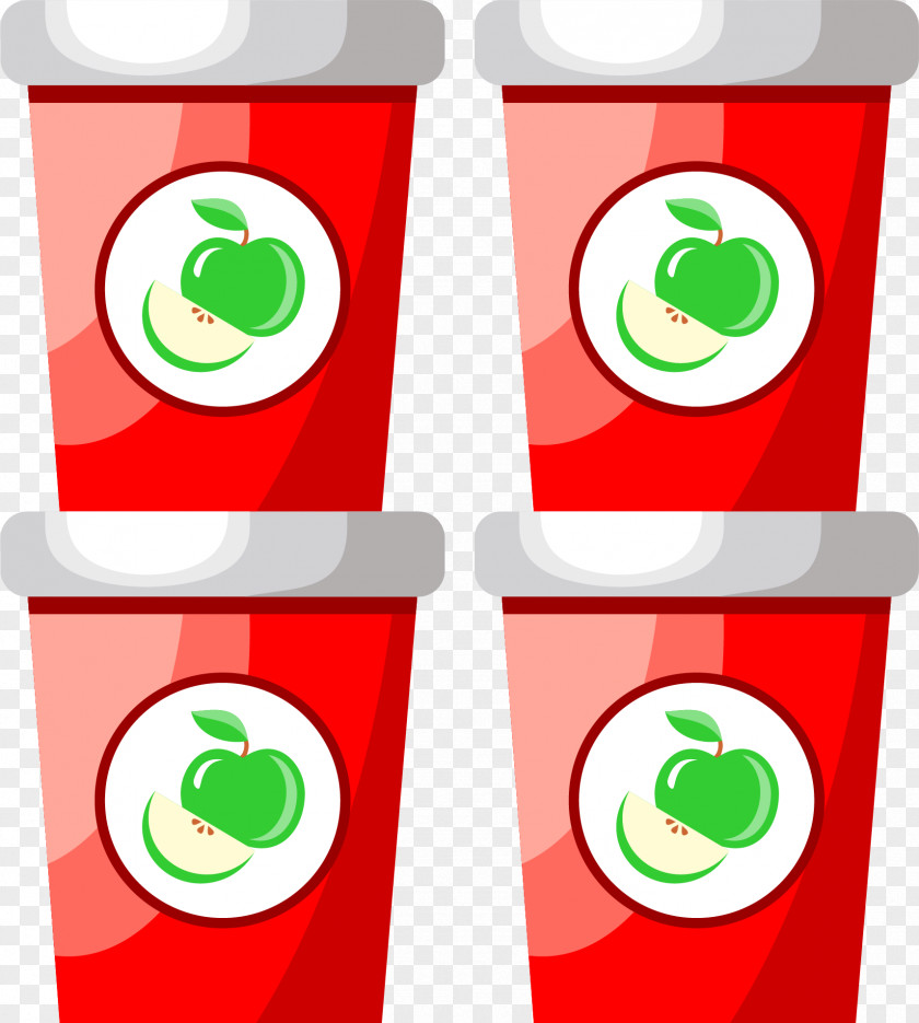 Simple Red Apple Juice Clip Art PNG