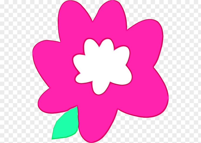 Symbol Sticker Watercolor Pink Flowers PNG