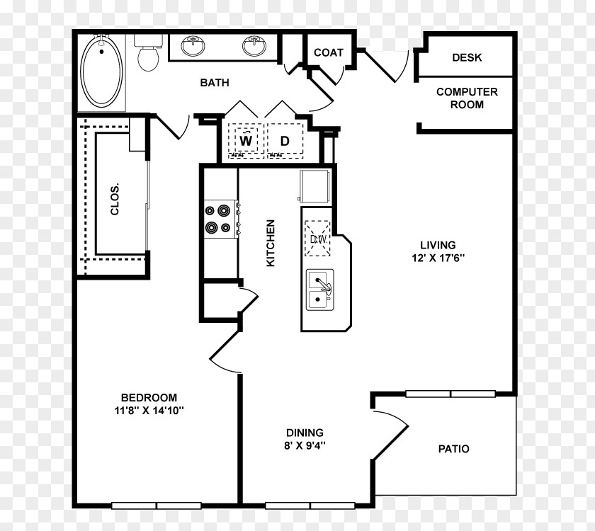 Apartment Floor Plan House Affordable Housing Real Estate PNG