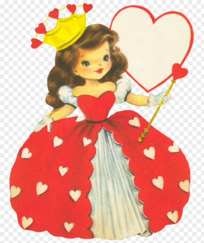 Doll Vintage Valentines Christian Clip Art Queen Of Hearts PNG