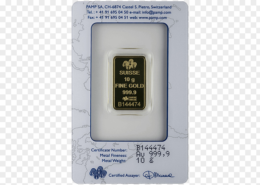 Gold Bar PAMP Bullion Platinum Metal PNG