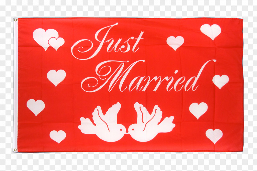 Just Married Flagpole Fahne Marriage Bridal Registry PNG