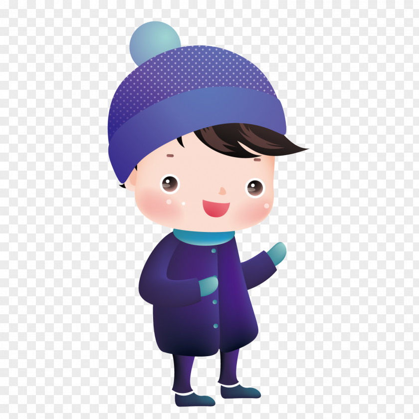 A Boy With Hat Child Snowman PNG