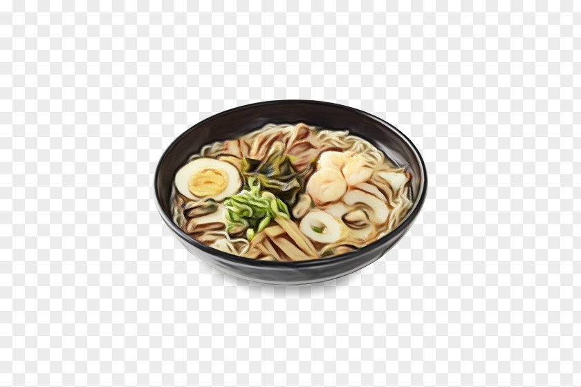 Asian Soups Ramen Dish Cuisine Food Udon Ingredient PNG
