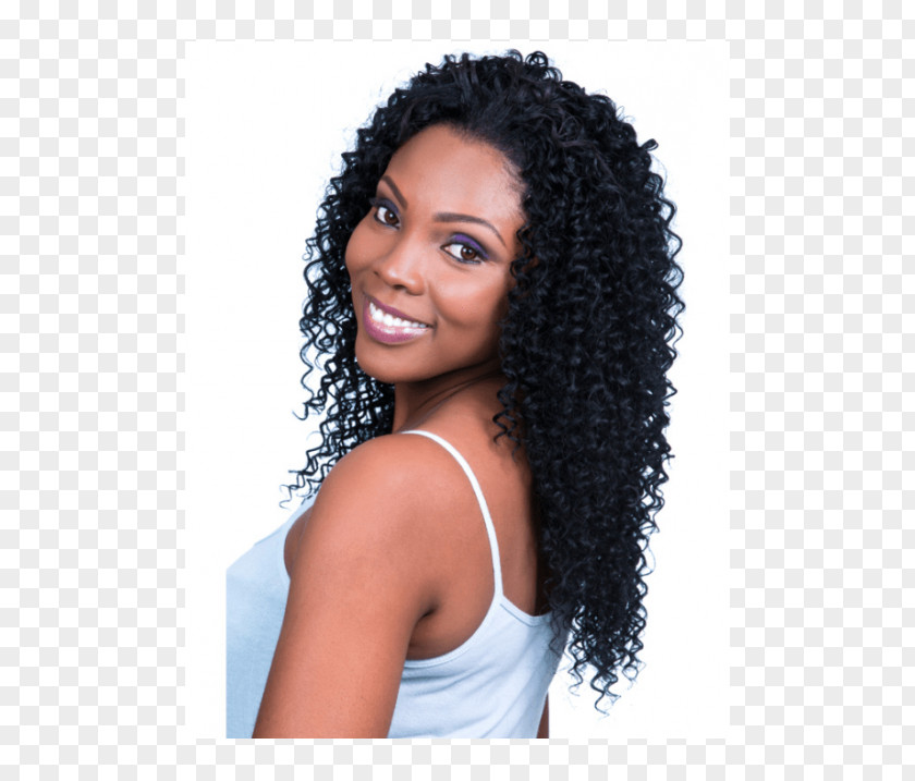 Bohemian Hair Coloring Black Wig Jheri Curl Straightening PNG