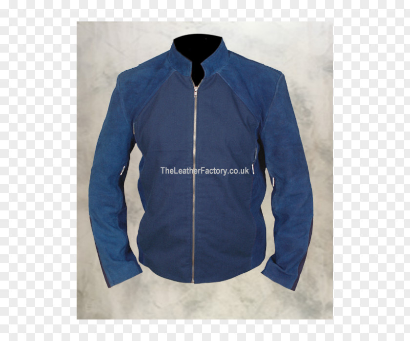 Captain America Bucky Barnes Leather Jacket Blue PNG