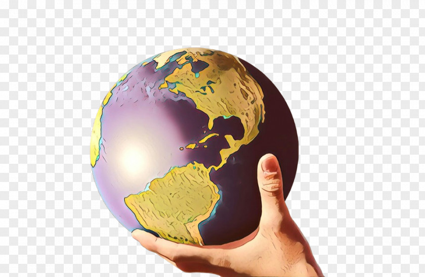 Globe Earth Planet World Hand PNG