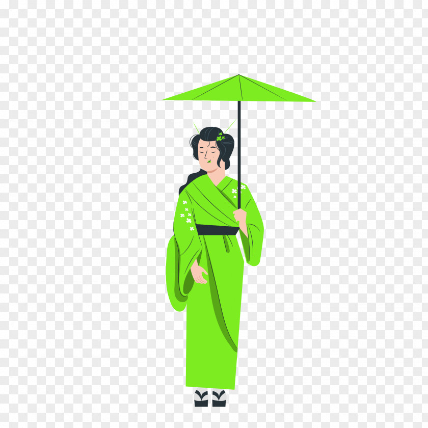 Green Umbrella PNG