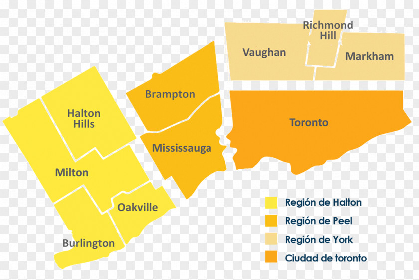Map Mississauga Markham Oakville Toronto Brampton PNG
