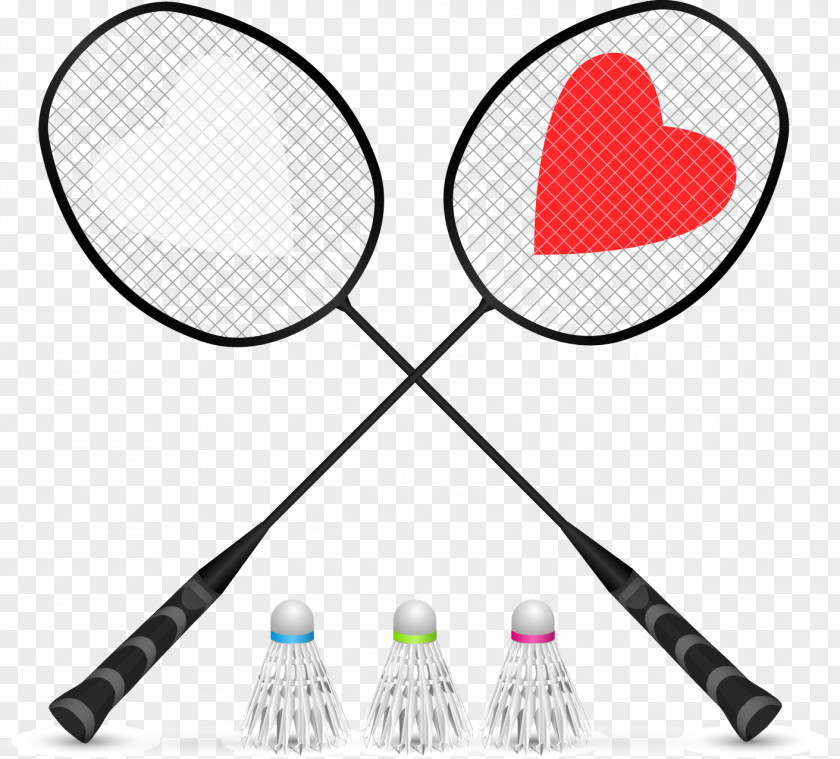 Vector Badminton Badmintonracket Shuttlecock Sport PNG