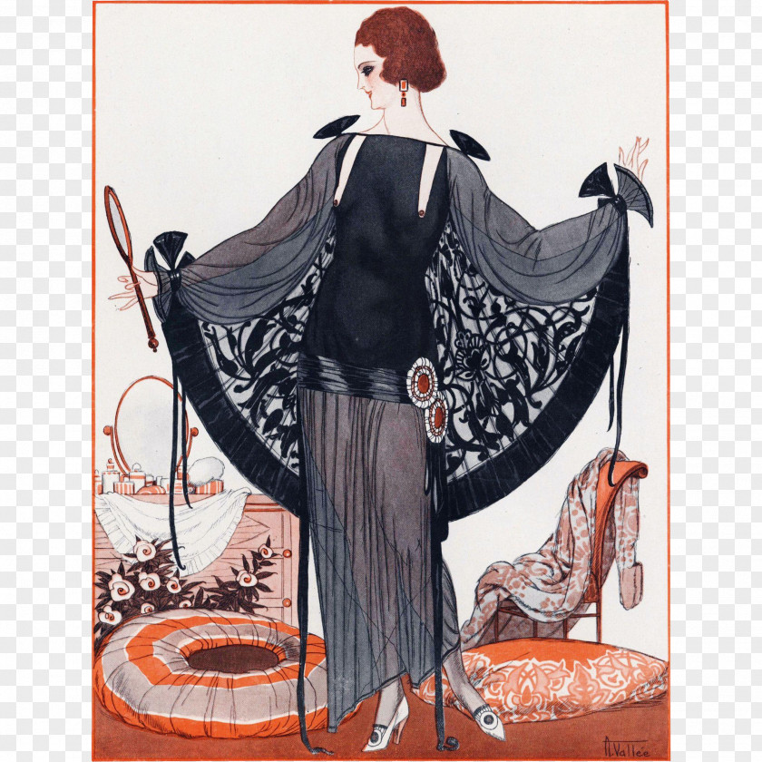 Art Deco 1920s Fashion La Vie Parisienne PNG