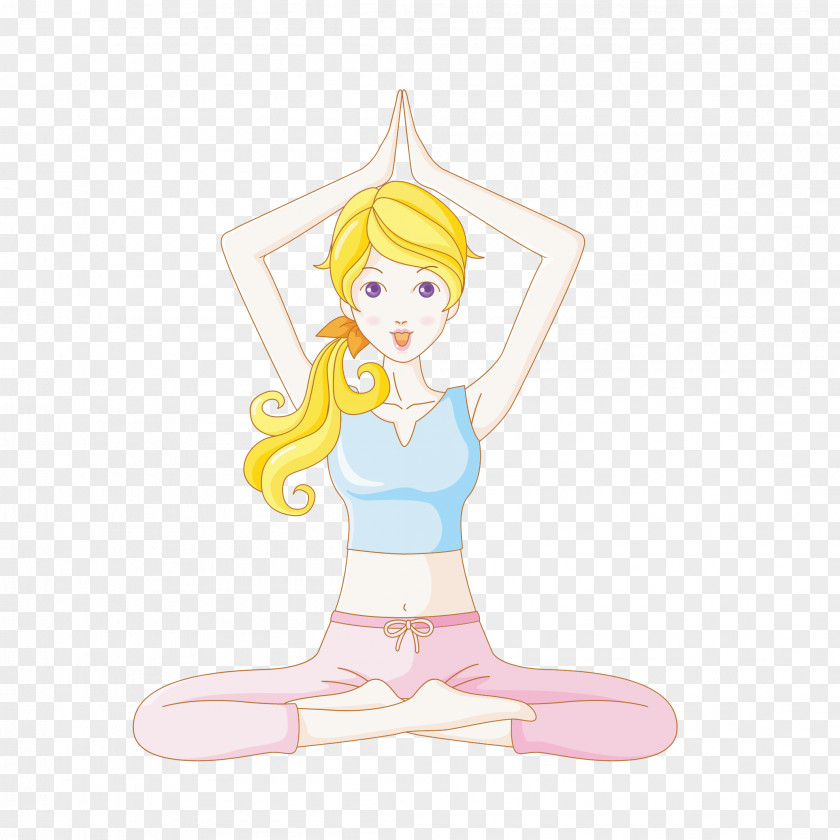 Yoga Meditation Beauty Illustration PNG