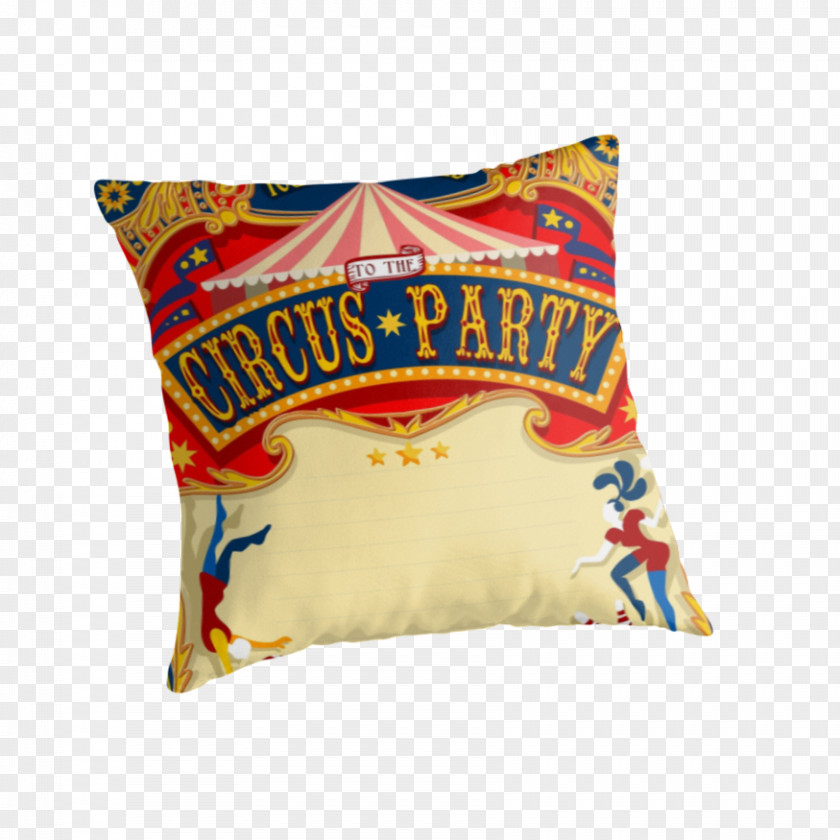 Circus Poster Throw Pillows Cushion Textile Material PNG