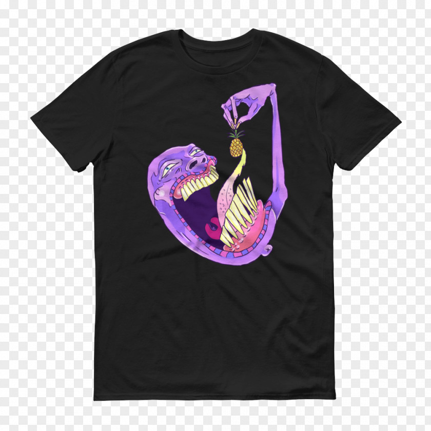 Purple Pineapple Ringer T-shirt Hoodie Sleeve Clothing PNG