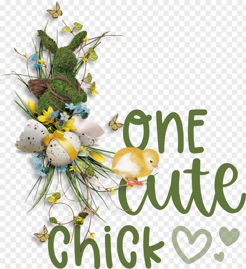 One Cute Chick Easter Day Happy PNG
