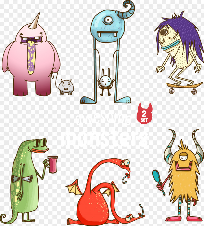Color Monster Clip Art PNG