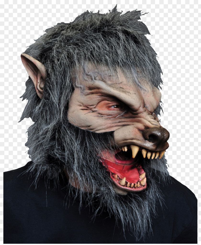 Werewolf Big Bad Wolf Halloween Costume Latex Mask PNG