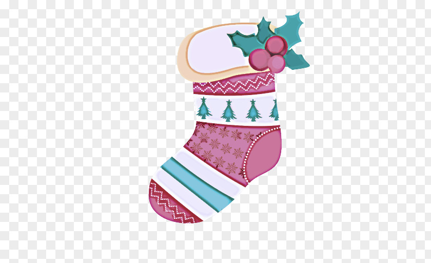 Turquoise Christmas Decoration Stocking PNG