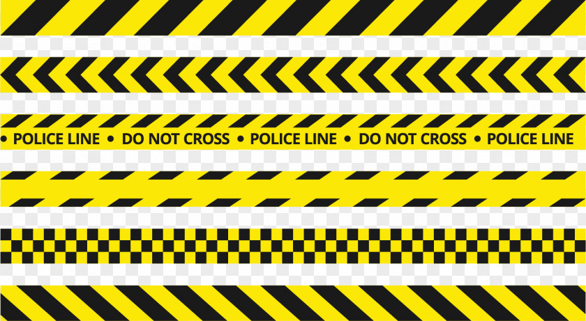 Vector Yellow Police Tape Line Do Not Cross Road Traffic Control Device PNG