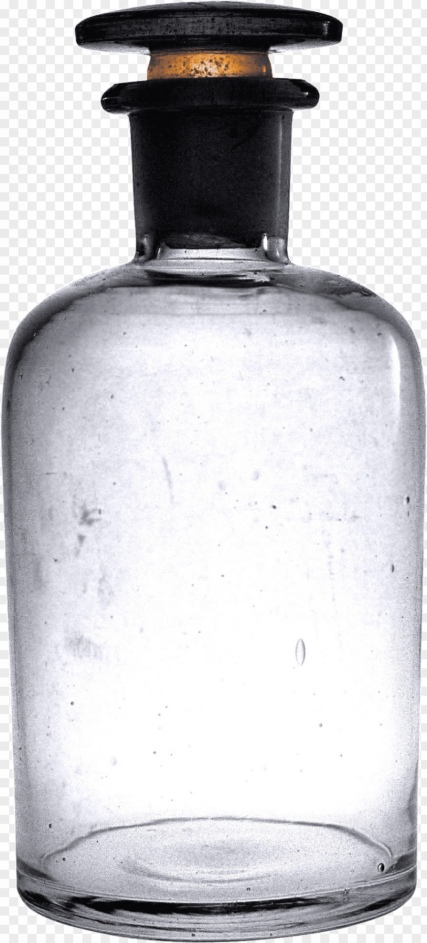 Vintage Empty Bottle PNG Bottle, white and black glass bottle illustration clipart PNG