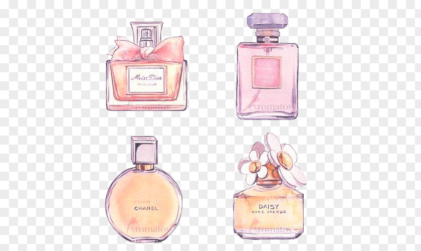 Flat Lay Coco Mademoiselle Chanel No. 5 Perfume PNG