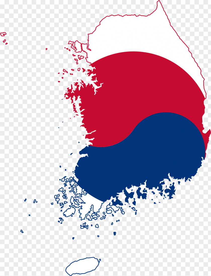Korean Flag Of South Korea North World Map PNG
