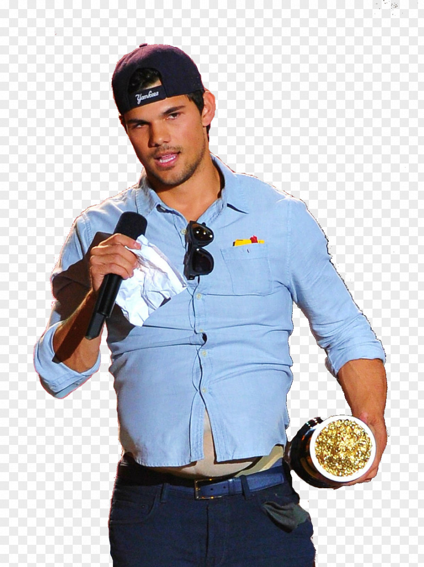 Taylor Lautner T-shirt Dress Shirt Sleeve Headgear Electric Blue PNG