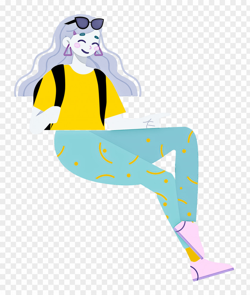 Sitting Girl Lady PNG