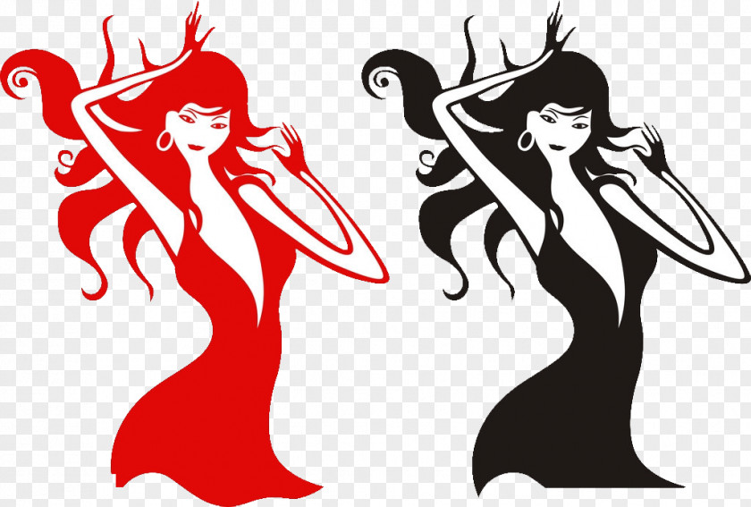 Girls Silhouette Illustration PNG