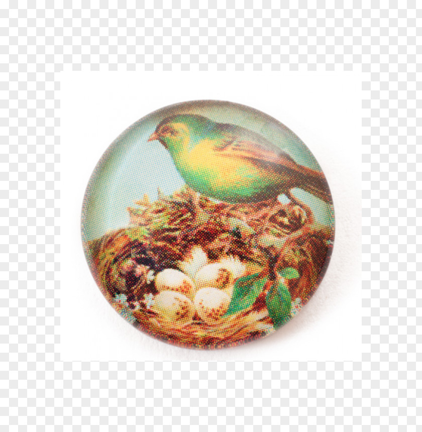 Glass Cabochon Gemstone Bird Bead PNG