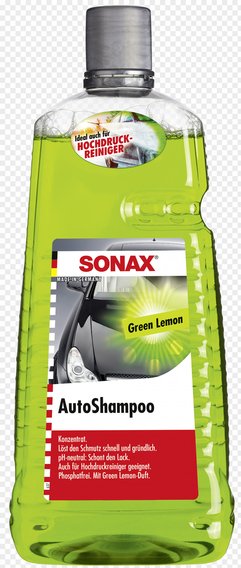 Lemon Green Car Sonax Concentrate Shampoo PNG