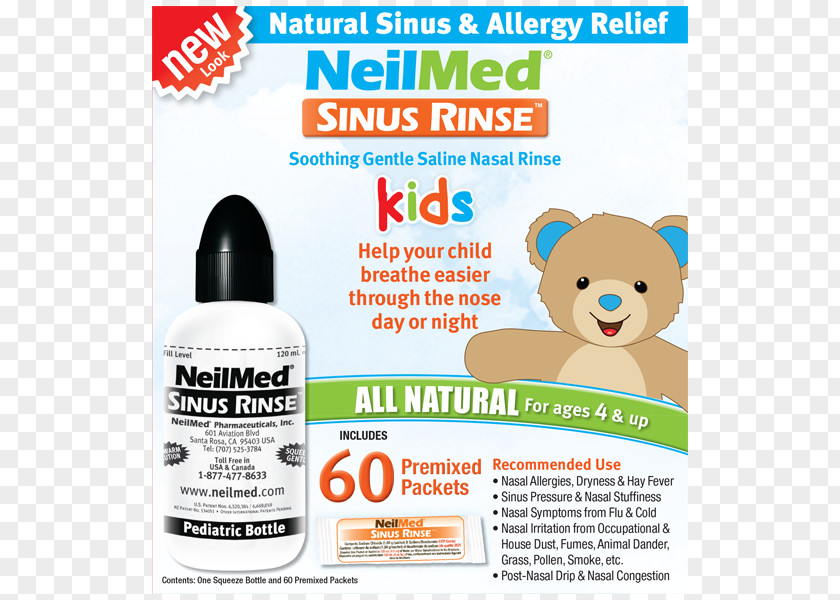 Nasal Irrigation Nose Sinus Infection Child Saline PNG