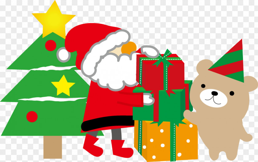 Santa Claus Christmas Tree クリスマスプレゼント PNG