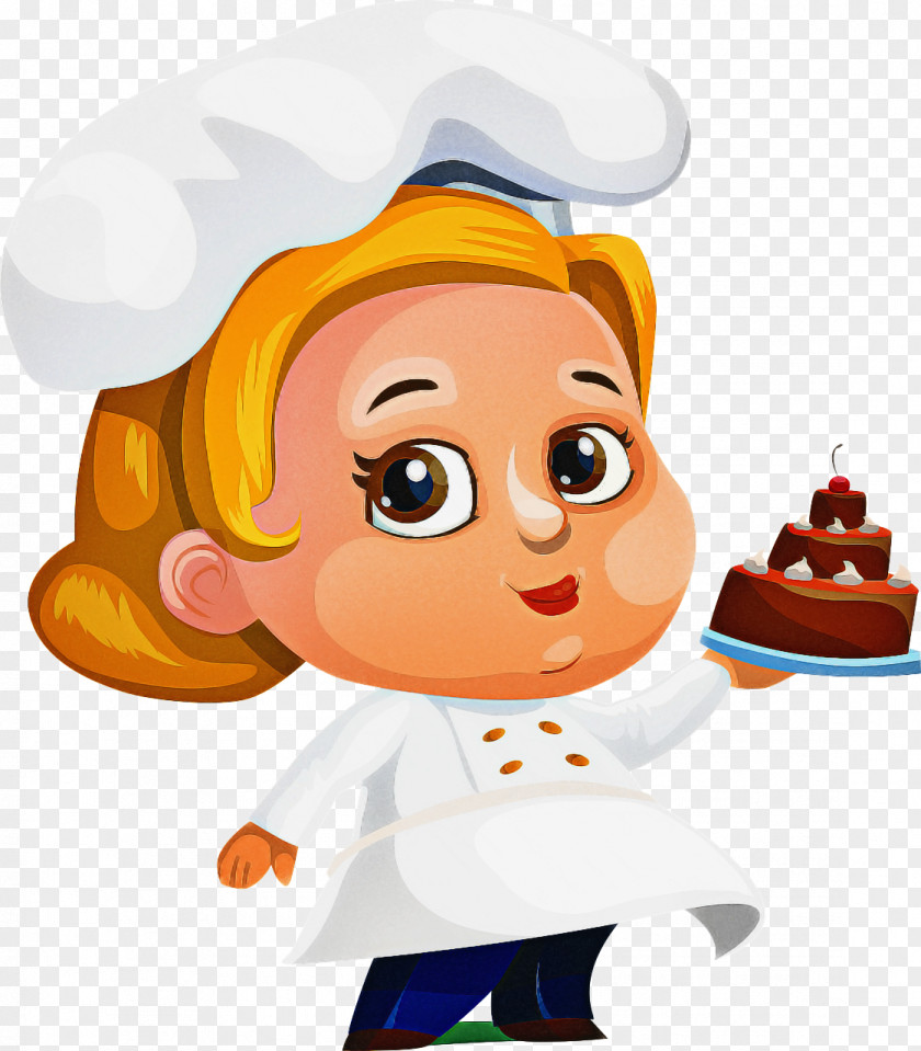 Cook Cartoon Cupcake PNG