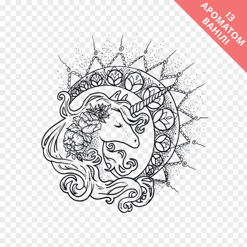 Princess UNICORN Abziehtattoo Unicorn Line Art Tattoo Artist PNG